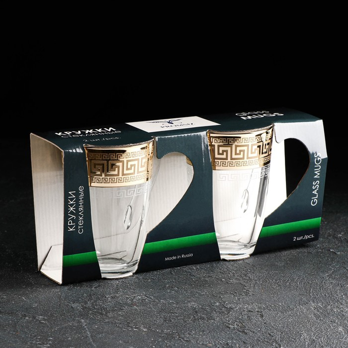 Набор стеклянных кружек «Барокко», 325 мл, 2 шт Набор стеклянных кружек «Барокко», 325 мл, 2 шт