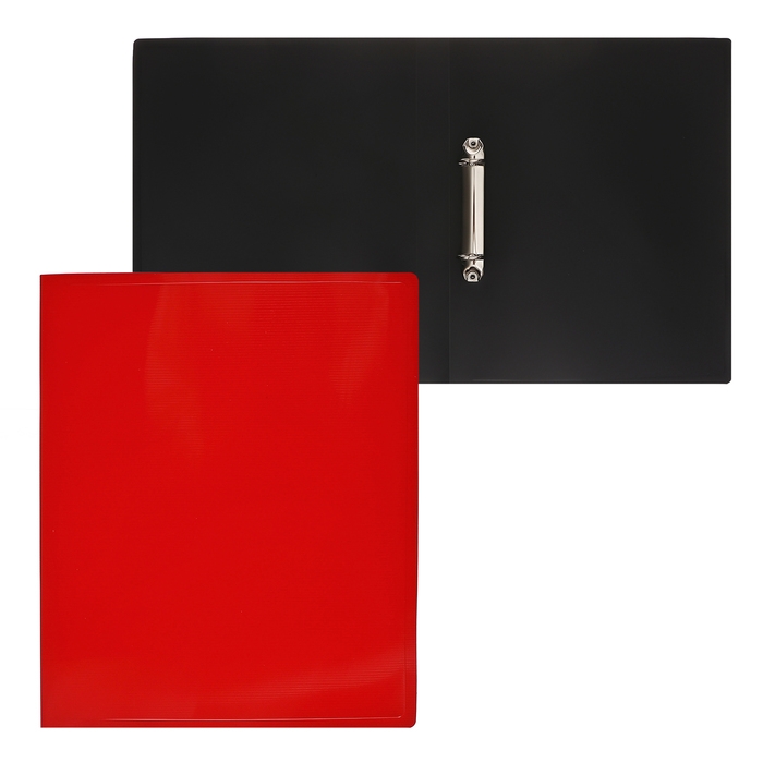 Папка А4, на 2 кольцах, Calligrata DeLuxe, 700 мкм, корешок 25 мм, красная Папка А4, на 2 кольцах, Calligrata DeLuxe, 700 мкм, корешок 25 мм, красная