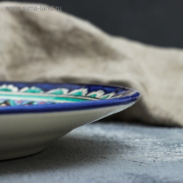 Тарелка плоская Риштанская Керамика 25см микс Тарелка плоская Риштанская Керамика 25см микс