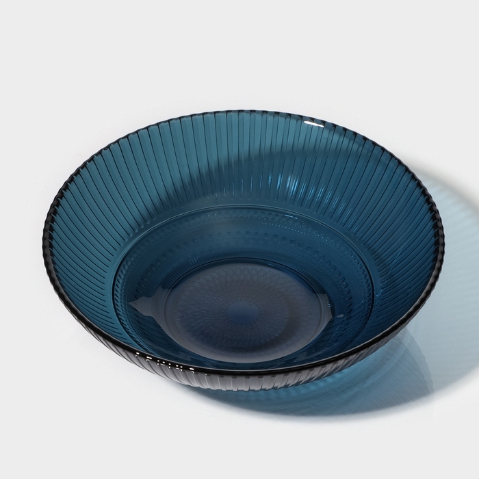 Салатник стеклянный «Луиз», 200 мл, d=16 см, цвет лондон топаз