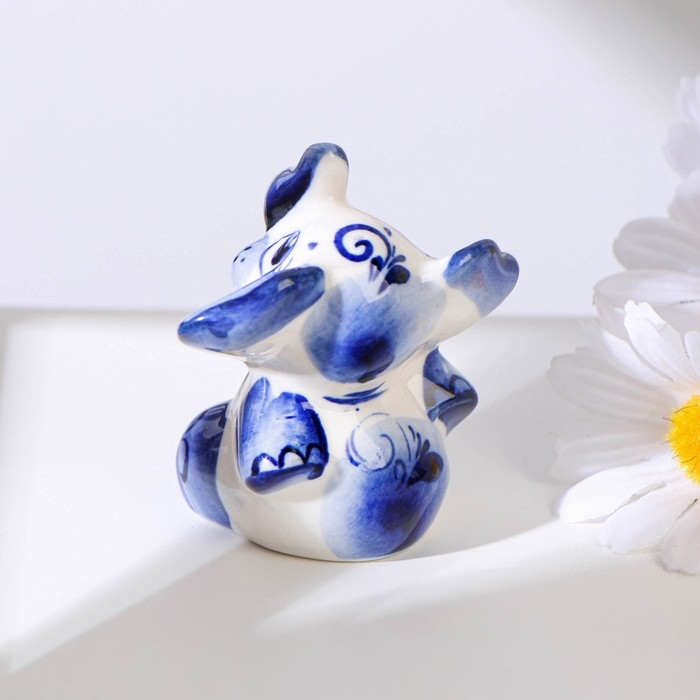 Сувенир «Слон», средний, 7 см, гжель Сувенир «Слон», средний, 7 см, гжель