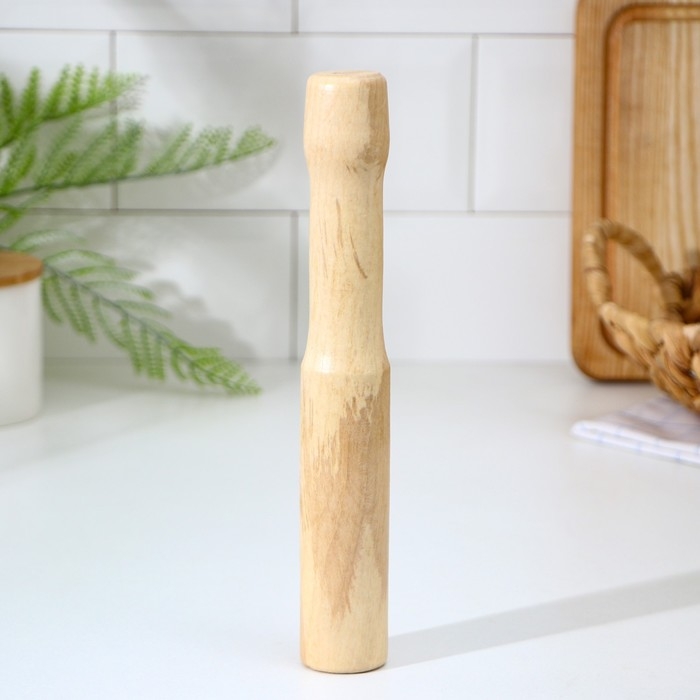 Толкушка «Картофелемялка», 24,5×4,5 см, диаметр рабочей части 3,5 см, бук Толкушка «Картофелемялка», 24,5×4,5 см, диаметр рабочей части 3,5 см, бук