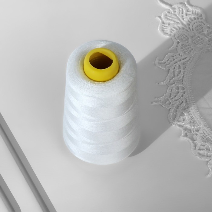 Нитки 50/2, 4500 м, цвет белый Нитки 50/2, 4500 м, цвет белый