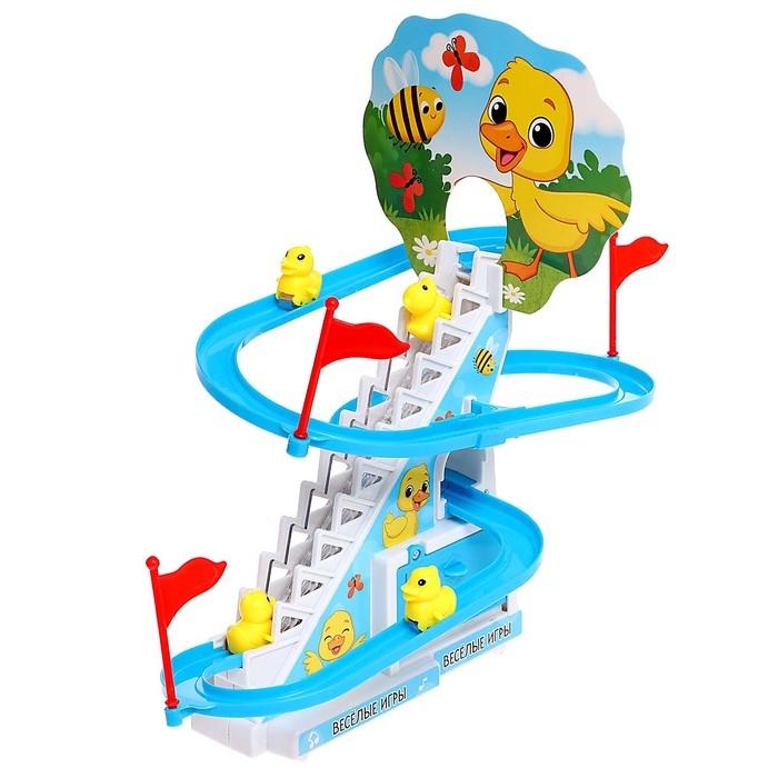Развивающая игрушка «Уточки на лесенке», световые и звуковые эффекты, 6 уток в комплекте Развивающая игрушка «Уточки на лесенке», световые и звуковые эффекты, 6 уток в комплекте