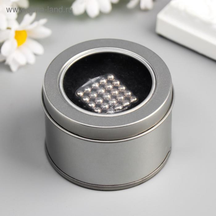 Антистресс магнит Антистресс магнит "Неокуб" 125 шариков d=0,6 см (серебро)