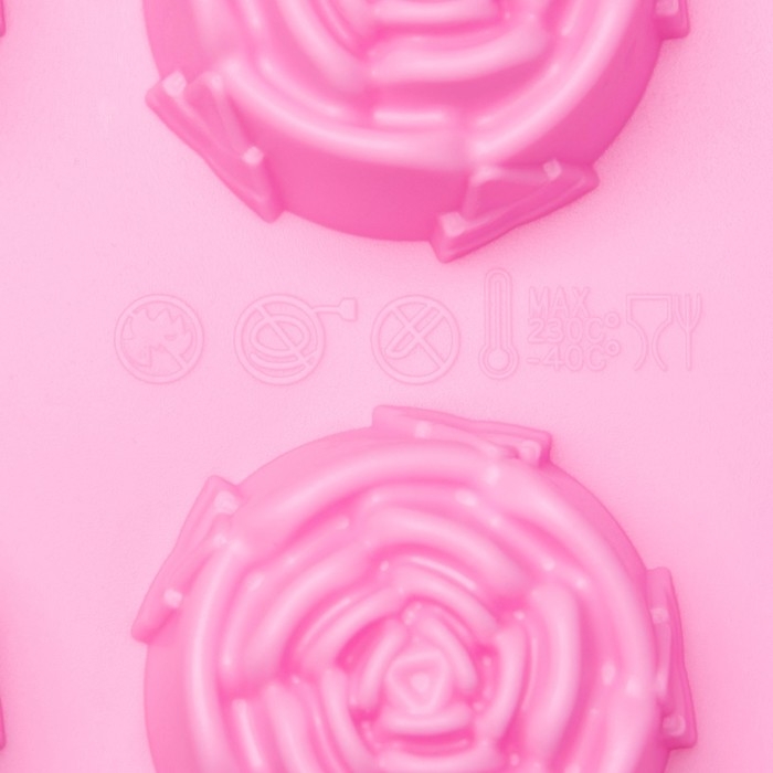 Форма для шоколада Доляна «Цветы. Роза», силикон, 29,5×17,5 см, 15 ячеек (d=4,2 см), цвет розовый Форма для шоколада Доляна «Цветы. Роза», силикон, 29,5×17,5 см, 15 ячеек (d=4,2 см), цвет розовый