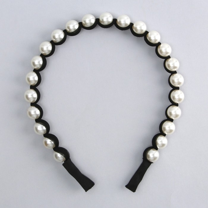 Ободок для волос с жемчугом новогодний «Выбирай счастье» на Новый год Ободок для волос с жемчугом новогодний «Выбирай счастье» на Новый год