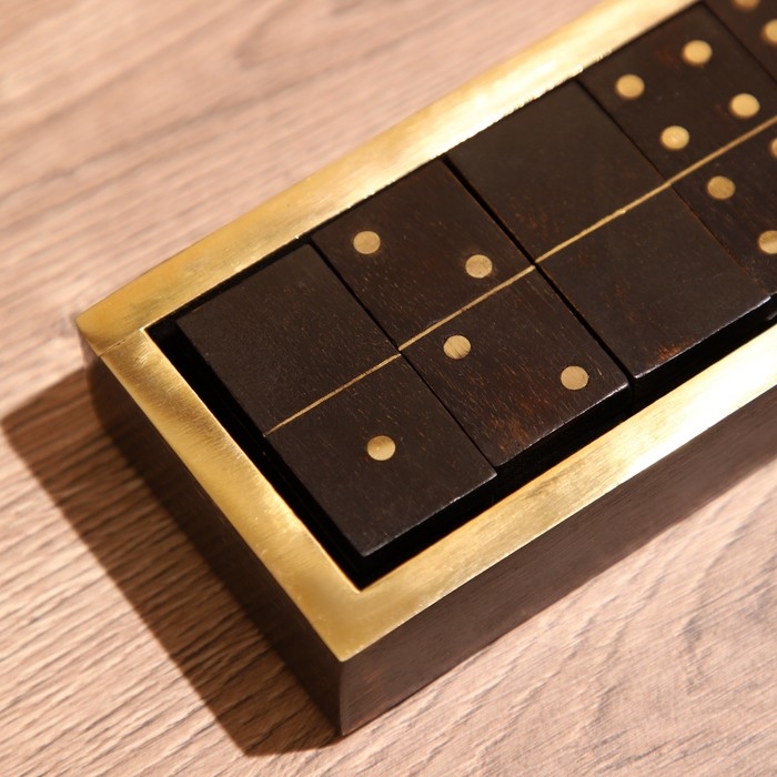 Игра настольная  Игра настольная "Домино" в коробочке 20х7х3 см, манговое дерево