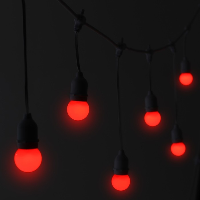 Лампа светодиодная Luazon Lighting, G45, Е27, 1.5 Вт, для белт-лайта, красная, наб 20 шт Лампа светодиодная Luazon Lighting, G45, Е27, 1.5 Вт, для белт-лайта, красная, наб 20 шт