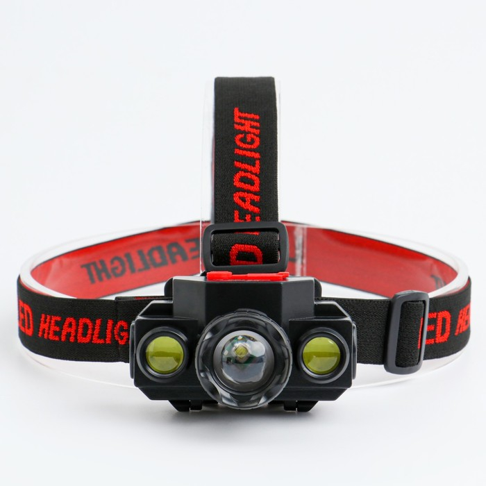 Фонарь налобный аккумуляторный  Фонарь налобный аккумуляторный "Мастер К", 3 режима, от USB, 5 х 8 см