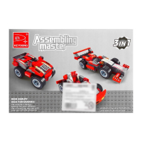 Конструктор гоночная машина «Супергонщик» KEYIXING Assembling Master, 3 в 1, 143 детали, 6+