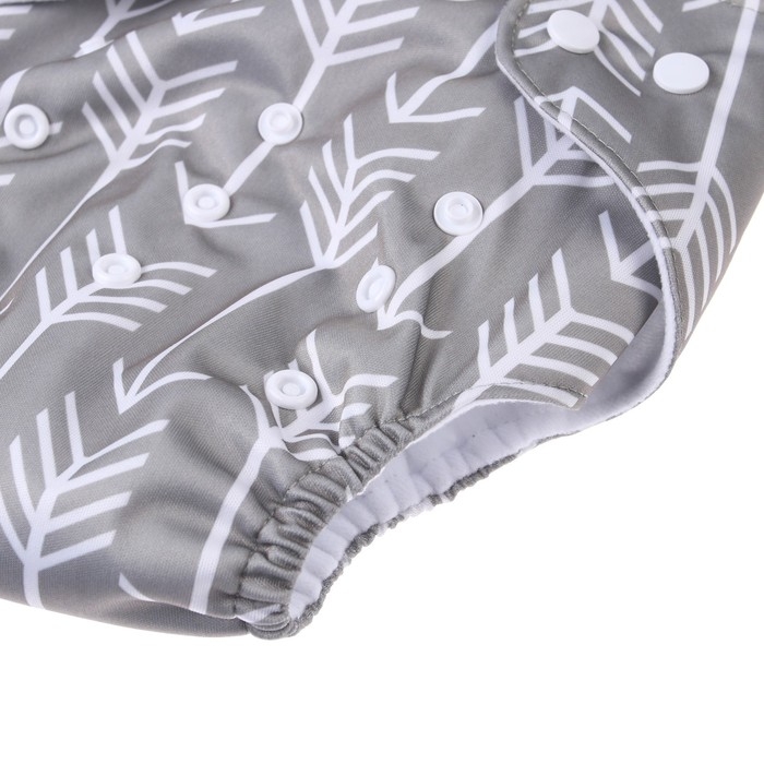 Многоразовый подгузник «Стрелы», 3-15 кг, цвет серый, Крошка Я Многоразовый подгузник «Стрелы», 3-15 кг, цвет серый, Крошка Я