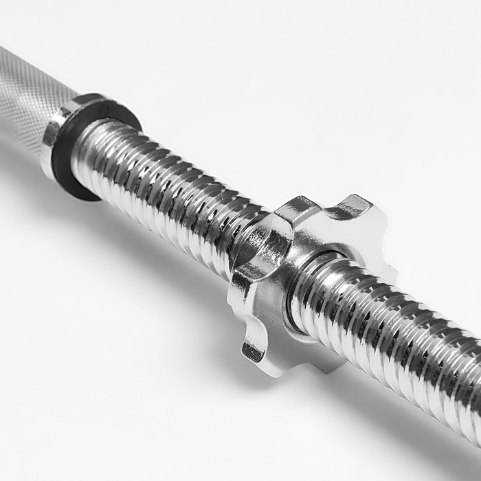 Гриф для штанги прямой, металлический, хромированный, d=28 мм, 180 см Гриф для штанги прямой, металлический, хромированный, d=28 мм, 180 см