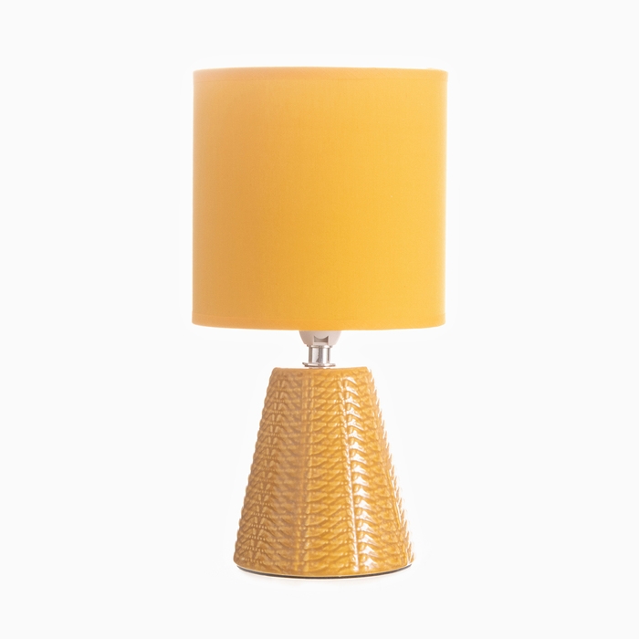 Лампа настольная Лампа настольная "Бланка" 1х40Вт Е14 желтый 14х14х29см