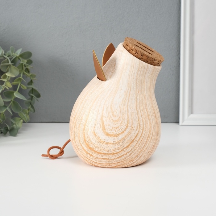 Копилка керамика Копилка керамика "Свинья мордашка с большим пяточком" под дерево 13,3х11,7х16,3 см