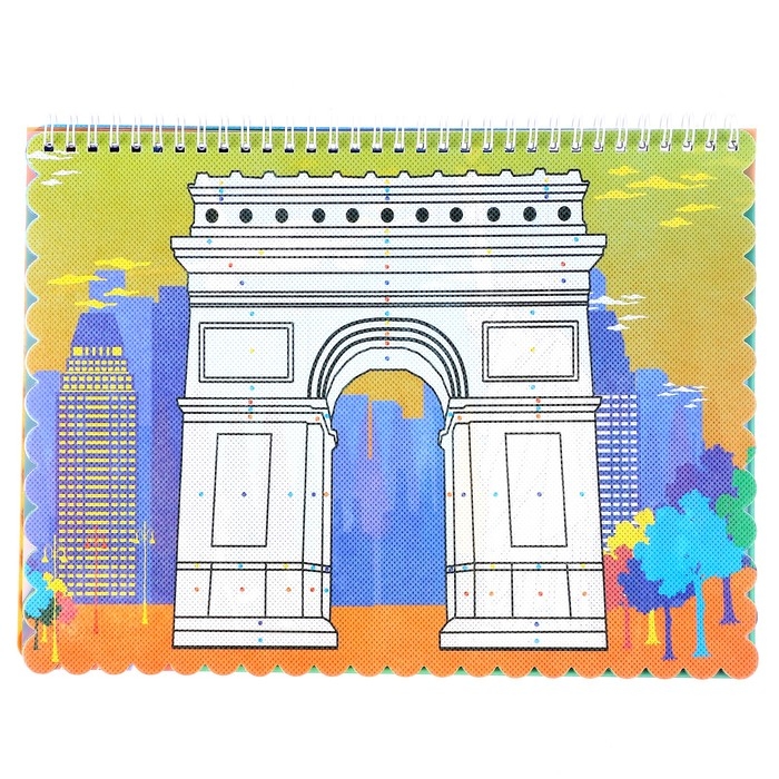 Книжка-раскраска многоразовая «Достопримечательности» фломастеры 12 цв., 3D очки, бутылочка для воды Книжка-раскраска многоразовая «Достопримечательности» фломастеры 12 цв., 3D очки, бутылочка для воды