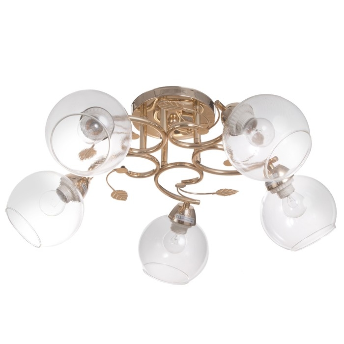 Люстра Люстра "Алеста" 5х60Вт Е27 Золото 58х58х23см