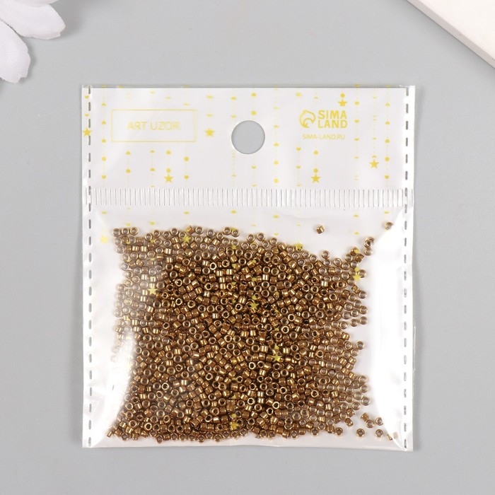 Бисер стекло 11/0  Бисер стекло 11/0 "Цилиндр. Бронзовый глянец" 10 гр