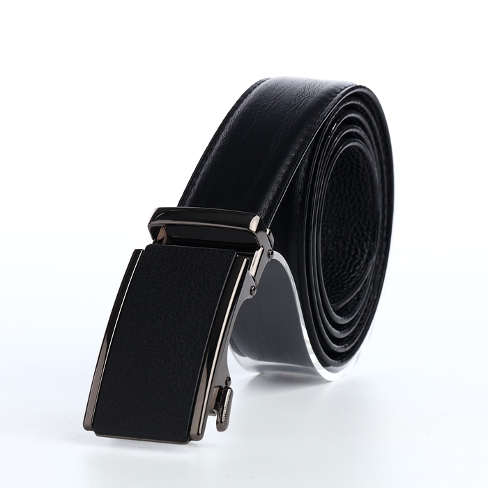 Ремень мужской, ширина 3,6 см, винт, пряжка автомат, цвет чёрный Ремень мужской, ширина 3,6 см, винт, пряжка автомат, цвет чёрный