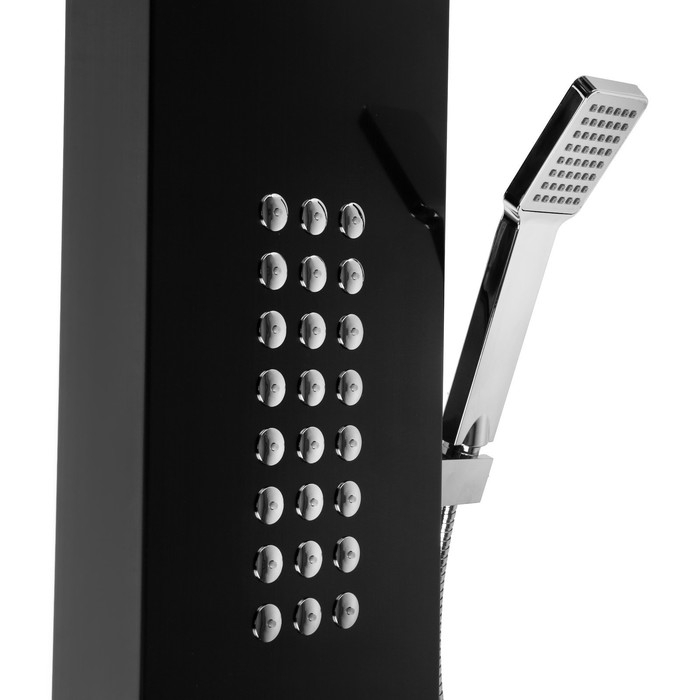 Душевая панель ZEIN B-14, 4-х функциональная, нержавеющая сталь, черный Душевая панель ZEIN B-14, 4-х функциональная, нержавеющая сталь, черный