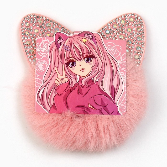 Резинка для волос пушистая «Милашка» с ушками, 1 х6 х 8 см Резинка для волос пушистая «Милашка» с ушками, 1 х6 х 8 см