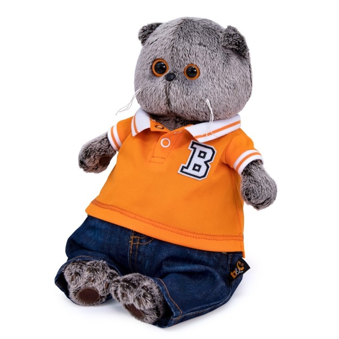 Мягкая игрушка «Басик в джинсах и футболке поло», 25 см Мягкая игрушка «Басик в джинсах и футболке поло», 25 см