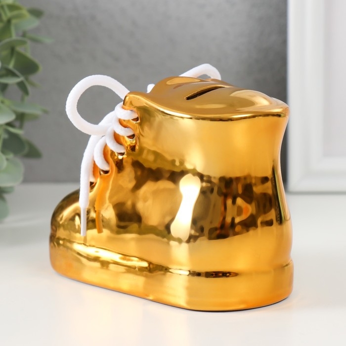 Копилка керамика Копилка керамика "Золотой ботинок" 13х6,3х9,5 см