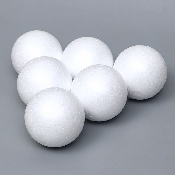 Набор шаров из пенопласта, 10 см, 6 штук Набор шаров из пенопласта, 10 см, 6 штук