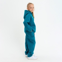 Костюм детский (худи, брюки) MINAKU: Basic Line KIDS, oversize, цвет изумруд, рост 110