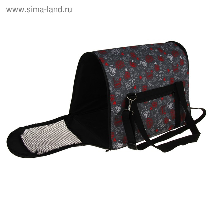 Сумка - переноска для животных  Сумка - переноска для животных "Принт", размер S, 39 х 23 х 27 см микс цветов