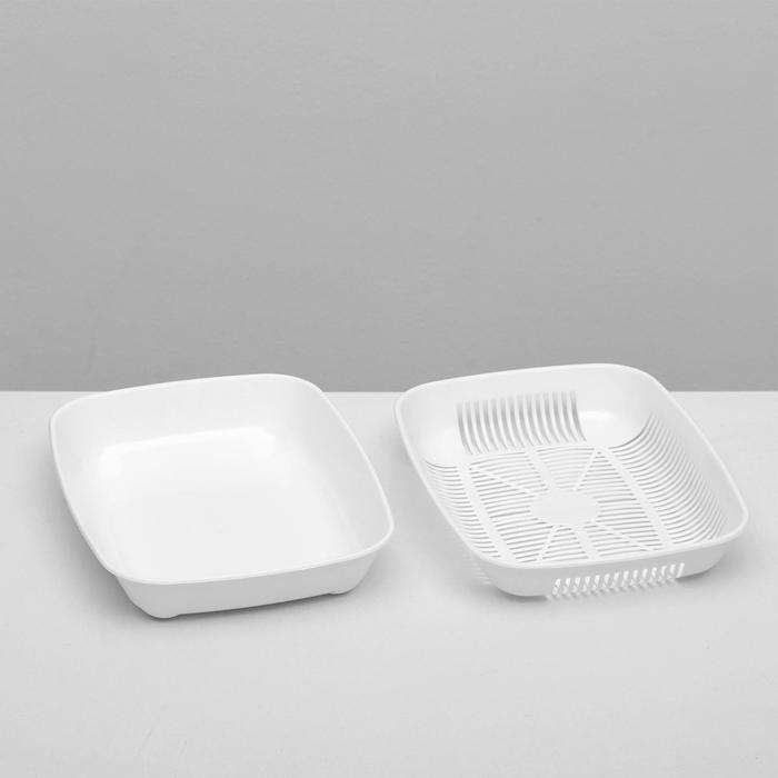 Туалет округлый с сеткой 33,5 х 25 х 6 см, белый Туалет округлый с сеткой 33,5 х 25 х 6 см, белый