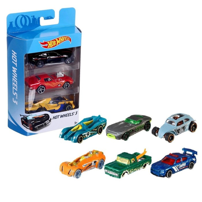 Набор машинок Hot Wheels, в наборе - 3 шт, МИКС Набор машинок Hot Wheels, в наборе - 3 шт, МИКС