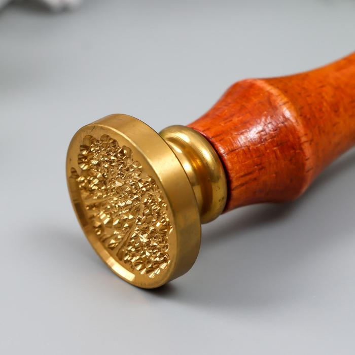 Печать для сургуча с деревянной ручкой "Олень в лесу" 9х2,5х2,5 см