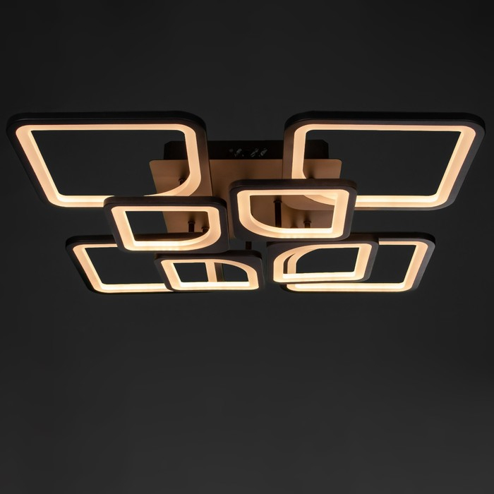 Люстра с ПДУ 59112/8BK LED 240Вт 3000-6000К диммер черный 55х55х10 см