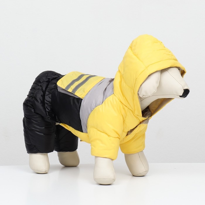 Комбинезон Комбинезон "Анорак" светоотражающий, размер 8 (ДС 19 см, ОГ 30, ОШ 22 см), чёрно-жёлтый