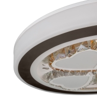 Люстра с ПДУ "Амур" LED 160Вт 3000-6000К коричнево-белый 52х52х8,5 см BayerLux