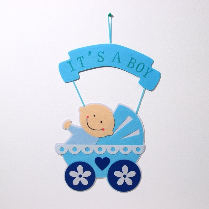 Декоративное украшение (подвеска)  Декоративное украшение (подвеска) "IT'S A BOY" 32х32х43 см