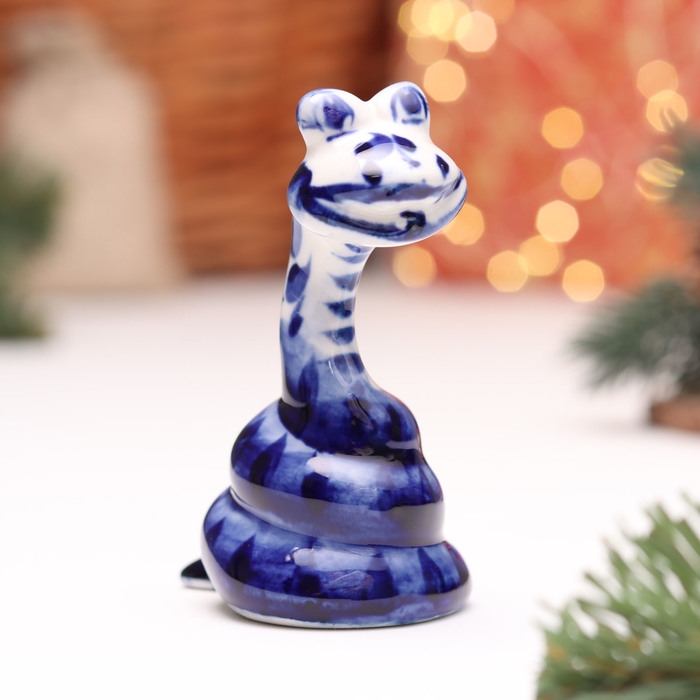 Сувенир Сувенир "Змея", №9, гжель, 8 см