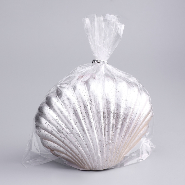 Свеча фигурная лакированная  Свеча фигурная лакированная "Ракушка", 3,2х4,5 см, серебро