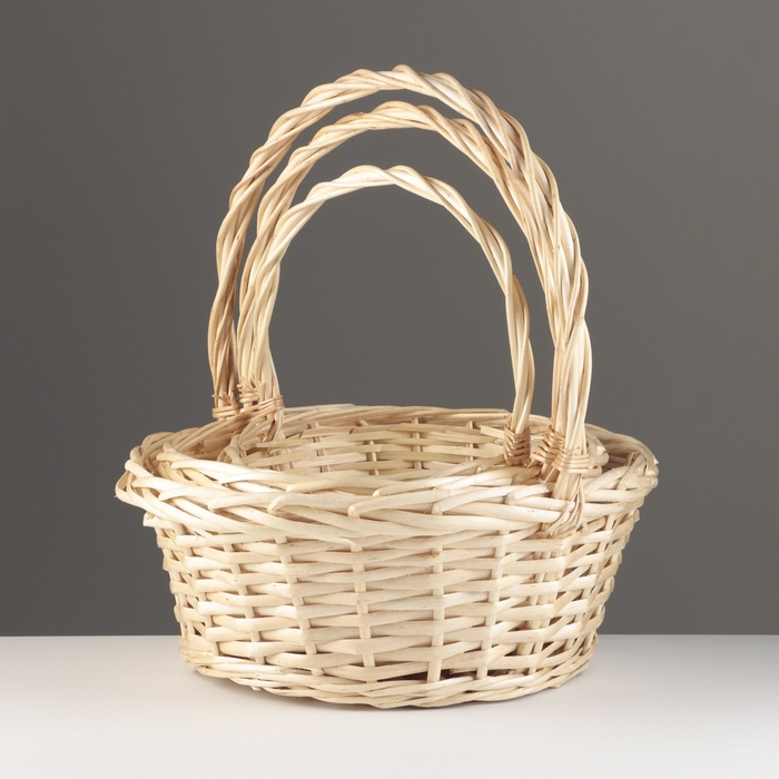 Набор корзин из 3 шт, 38х15/41 см, 32х13/36 см, 26х12/31 см, ива Набор корзин из 3 шт, 38х15/41 см, 32х13/36 см, 26х12/31 см, ива