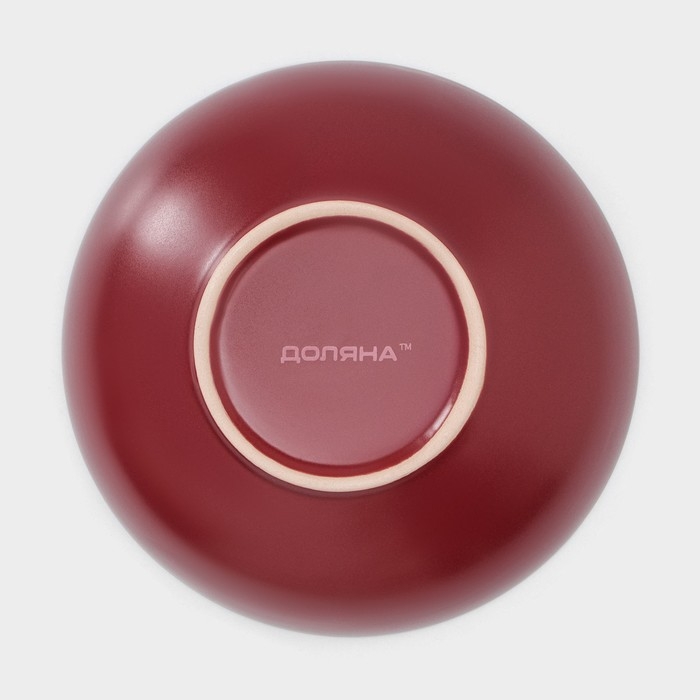 Набор тарелок керамических Доляна «Ваниль», 18 предметов: 6 тарелок d=19 см, 6 тарелок d=27 см, 6 мисок d=19 см, цвет бордовый Набор тарелок керамических Доляна «Ваниль», 18 предметов: 6 тарелок d=19 см, 6 тарелок d=27 см, 6 мисок d=19 см, цвет бордовый