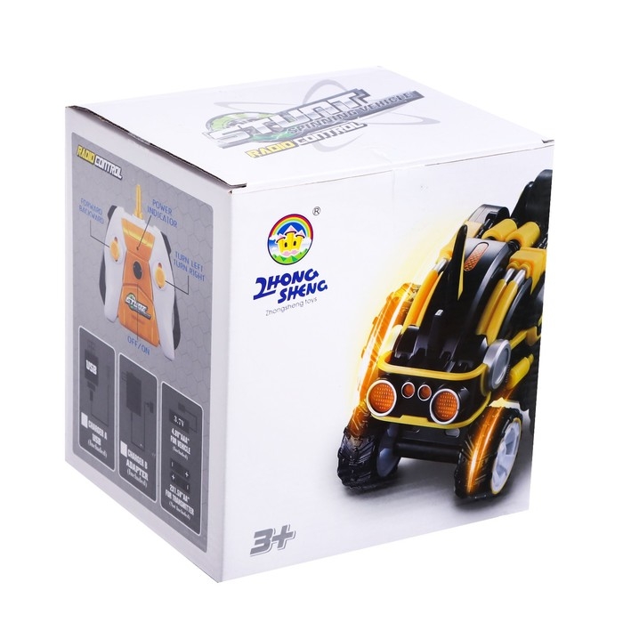 Машина-перевёртыш радиоуправляемая FUTURE, работает от аккумулятора, цвет жёлтый Машина-перевёртыш радиоуправляемая FUTURE, работает от аккумулятора, цвет жёлтый