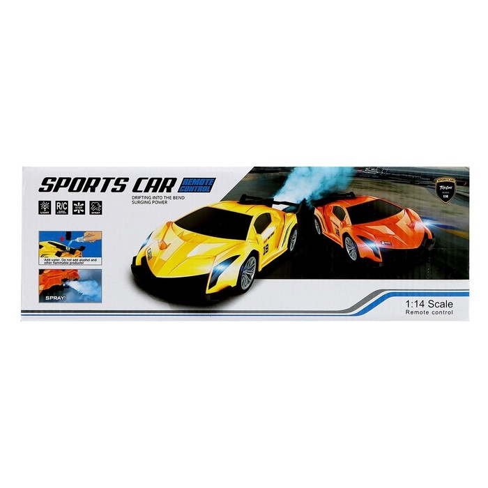 Машина радиоуправляемая «Спорткар», свет, эффект дыма, работает от аккумулятора, цвет красный Машина радиоуправляемая «Спорткар», свет, эффект дыма, работает от аккумулятора, цвет красный
