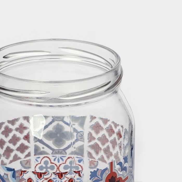 Банка стеклянная для сыпучих продуктов «Мозаика», 1 л