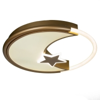 Люстра с ПДУ 2221/1 LED 110Вт диммер золото 48х48х7 см BayerLux