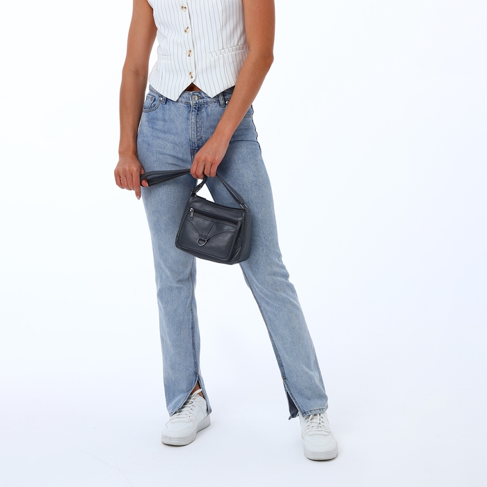 Сумка женская на молнии, цвет серый Сумка женская на молнии, цвет серый