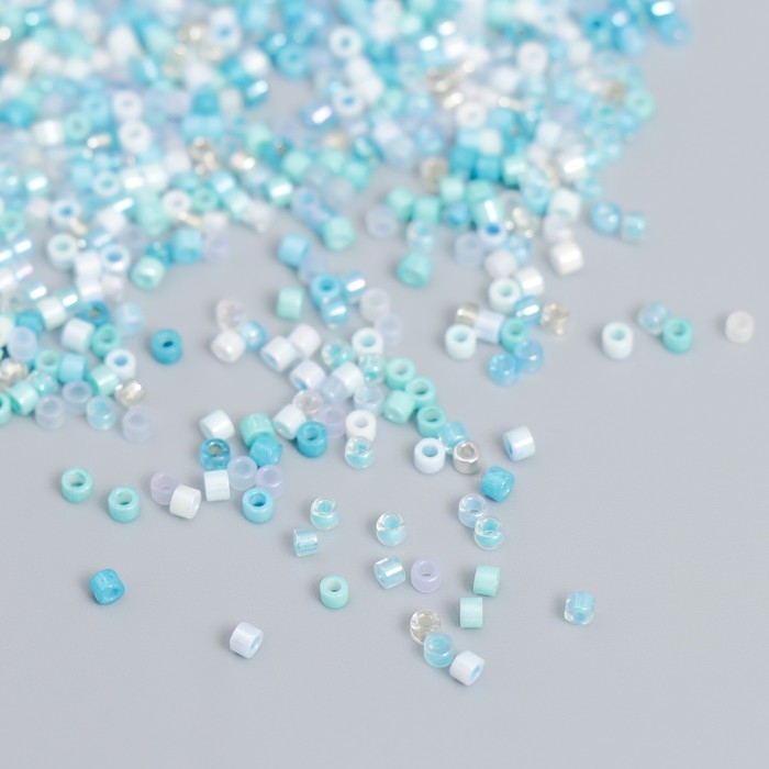 Бисер стекло 12/0  Бисер стекло 12/0 "Перламутр. Голубое ассорти" 10 гр