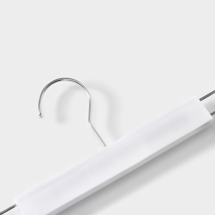 Вешалки для брюк и юбок Доляна, 29,5×13 см, 10 шт, с зажимами, цвет белый Вешалки для брюк и юбок Доляна, 29,5×13 см, 10 шт, с зажимами, цвет белый