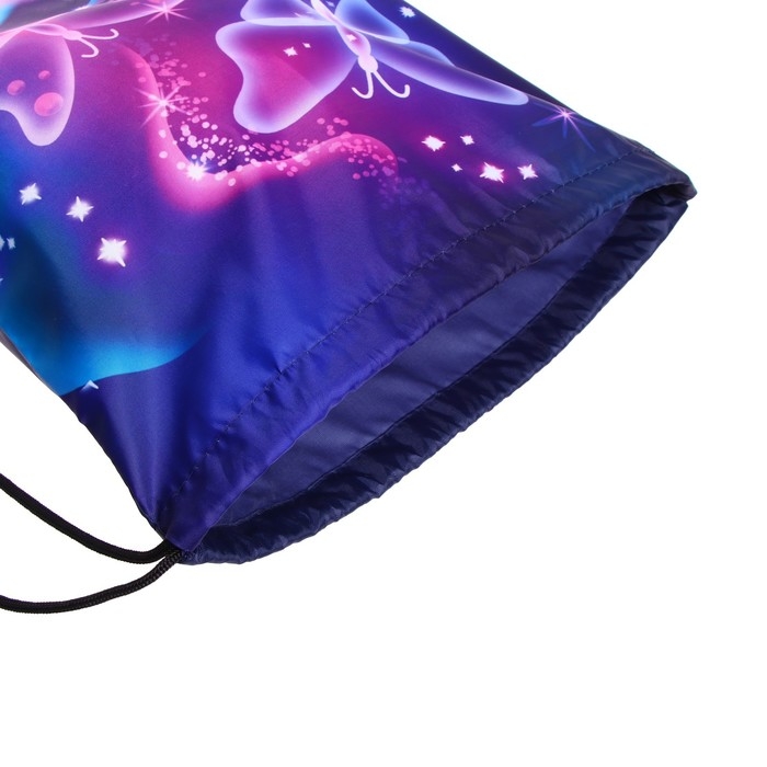 Мешок для обуви 420 х 340 мм, Calligrata МСО-5С, (мягкий полиэстер, плотность 210D),  Мешок для обуви 420 х 340 мм, Calligrata МСО-5С, (мягкий полиэстер, плотность 210D), "Бабочки"