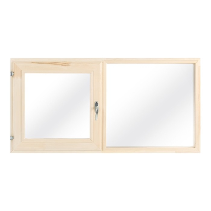 Окно двухстворчатое 50х100, одна створка открывается, двойное стекло Окно двухстворчатое 50х100, одна створка открывается, двойное стекло